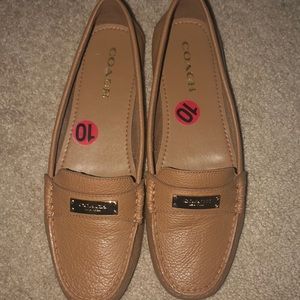 Coach cognac loafers